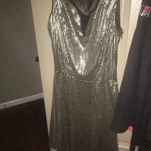 gold sequin dress